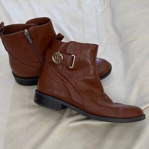 Tommy Hilfiger Brown Leather Ankle Boots